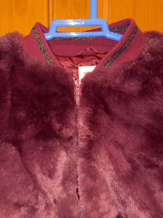 Chaqueta pelo borgoña