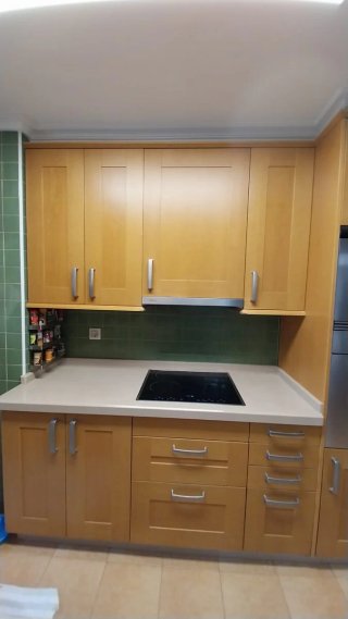 Conjunto Muebles Cocina Madera y Metal