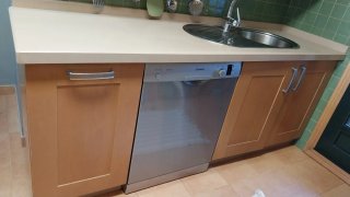 Conjunto Muebles Cocina Madera y Metal