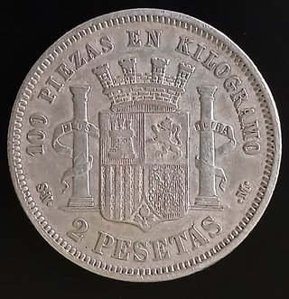 2 Pesetas 1870 (18-70) ¡Plata MBC-!