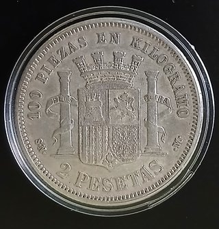2 Pesetas 1870 (18-70) ¡Plata MBC-!