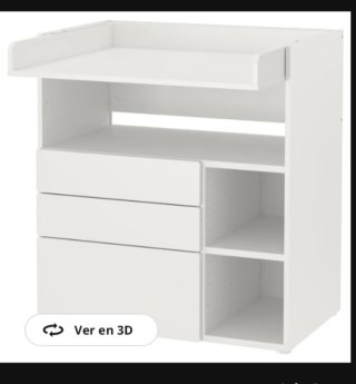 Cambiador bebé IKEA SMÅSTAD blanco