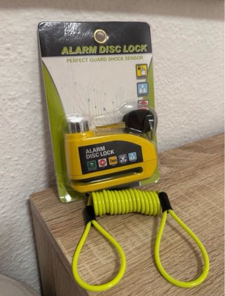 Candado Alarma Disco Moto/Bici Amarillo