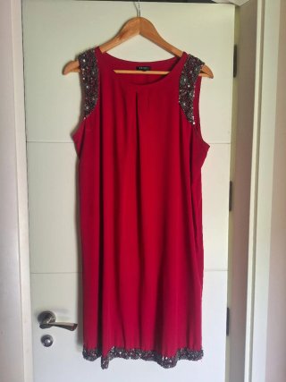 Vestido fiesta Elogy pedrería hombros Talla XL