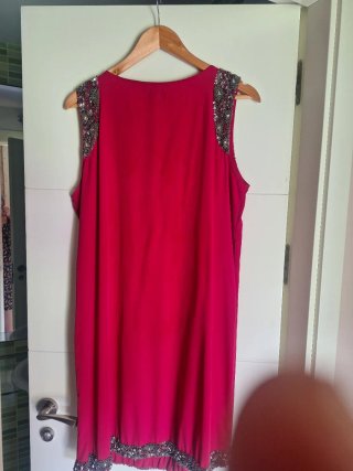 Vestido fiesta Elogy pedrería hombros Talla XL