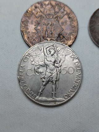 Monete Città del Vaticano 50, 10, 5 centesimi