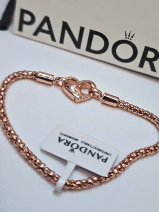 Pulsera Pandora hearts studded clap Ale s995 18 cm