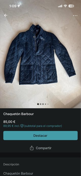 Chaquetón Barbour Azul