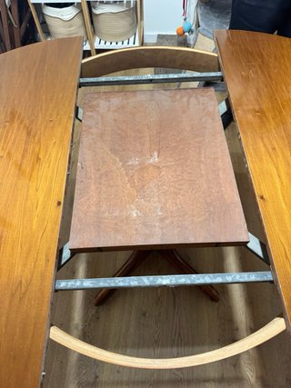 Mesa redonda extensible de madera