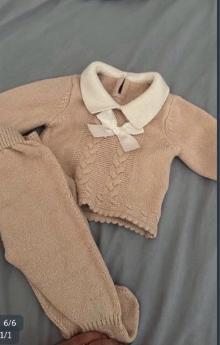 Conjunto bebé punto 0-3 meses