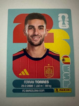 Cromo Mundial 2026 Ferran Torres FC Barcelona