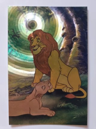 4 Postales Disney: Ariel, Bella y Bestia, Rey León