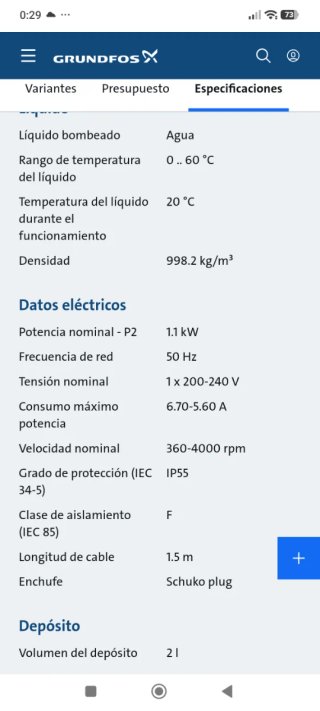 Bomba de agua Grundfos