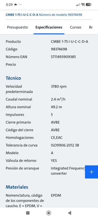 Bomba de agua Grundfos