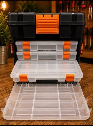 Caja de herramientas COMET K3 con 4 organizadores