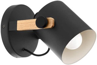 Applique da parete Eglo Hornwood in acciaio e legno