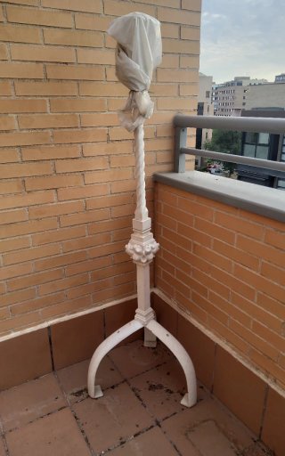 Farola Hierro Fundido Terraza/Jardín Blanca