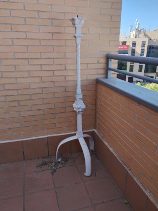 Farola Hierro Fundido Terraza/Jardín Blanca