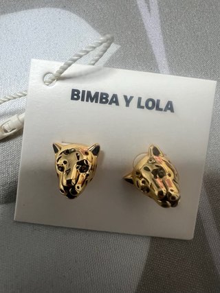 Pendientes Bimba y Lola Leopardo Dorados