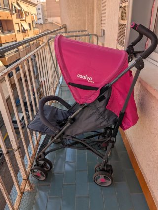 Carrito Salva Baby rosa usado
