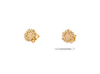 pendientes oro 18k con piedra