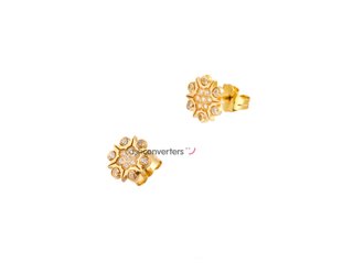pendientes oro 18k con piedra