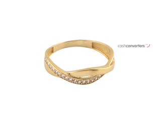 anillo oro 18k con piedra con circonita
