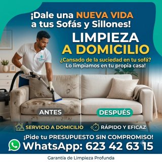 Higienización de Sofas y sillones Limpieza