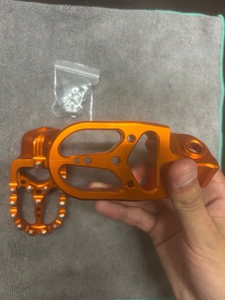 Estriberas Moto Naranja Aluminio