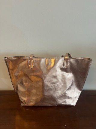 NUEVO. Bolso tote bag o bolsa de playa rosa dorado