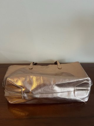 NUEVO. Bolso tote bag o bolsa de playa rosa dorado