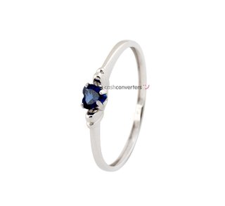 anillo oro 18k con piedra con circonita