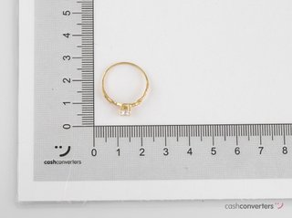 anillo oro 18k con piedra con circonita