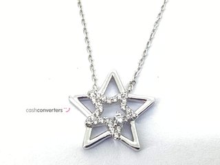cadena plata 925mm con piedra con circonita 19 2.5cm