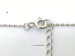 cadena plata 925mm con piedra con circonita 19 2.5cm
