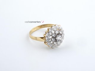 anillo oro 18k con piedra con circonita