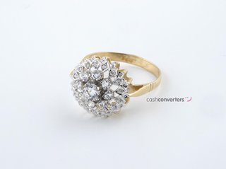 anillo oro 18k con piedra con circonita