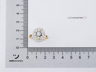 anillo oro 18k con piedra con circonita