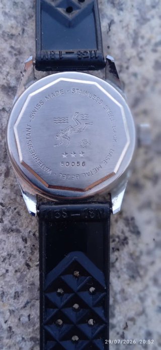 Reloj suizo vintage Lucerne Swiss Diver 5 ATM