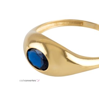 anillo oro 18k con piedra con circonita