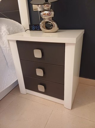 Dormitorio Matrimonio Blanco y Gris antracita