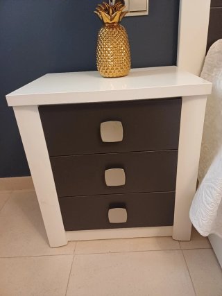 Dormitorio Matrimonio Blanco y Gris antracita