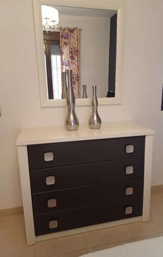 Dormitorio Matrimonio Blanco y Gris antracita