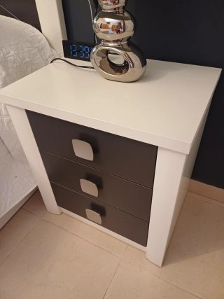 Dormitorio Matrimonio Blanco y Gris antracita