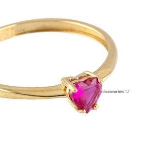 anillo oro 18k con piedra con circonita