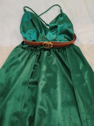 Vestido largo verde talla s-m