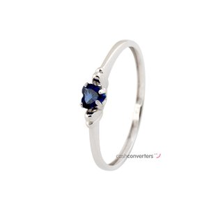 anillo oro 18k con piedra con circonita