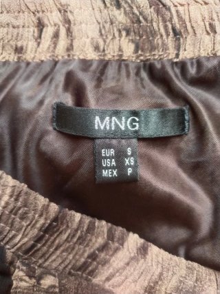 Falda Midi Fluida Efecto Mármol Mango Boho Hippie