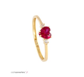 anillo oro 18k con piedra