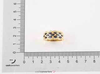 anillo oro 18k con piedra con zafiro